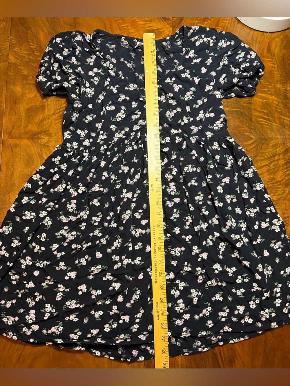 BP. Nordstrom S Black Floral Babydoll Dress | Puff Sleeve | Ditsy Floral - Picture 3 of 11